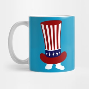 Legs in American Flag Hat Mug